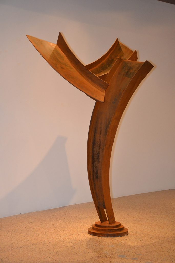 Corphéum II, 2014, acier corten, 210 x 140 x 90 cm