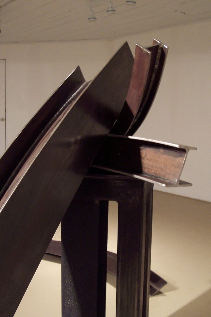 Au fil du temps, détail, 2008, acier corten, 160 x 250 x 100 cm